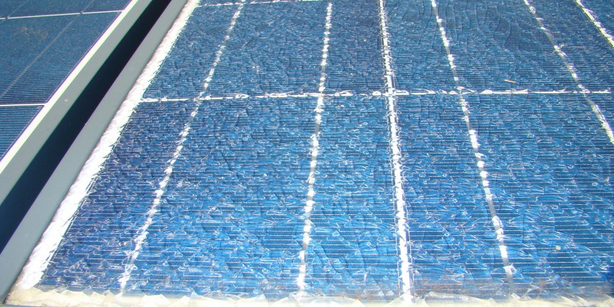Grêle, Bris de panneaux photovoltaïque